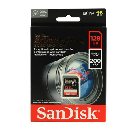 Sandisk Extreme Pro SDXC 128Go UHS-I 200 Mb/s