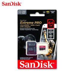 Sandisk Extreme Pro Micro SDHC 64Gb 200 Mb/s + Adaptateur