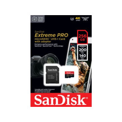 Sandisk Extreme Pro Micro SDXC 256Gb 200 Mb/s + Adaptateur