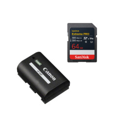 Canon Pack LP-E6P + SDXC Extreme Pro V90 64Go