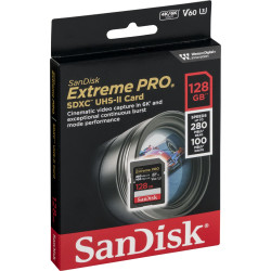Sandisk Extreme Pro SDXC 128Go UHS-II 280 Mb/s V60
