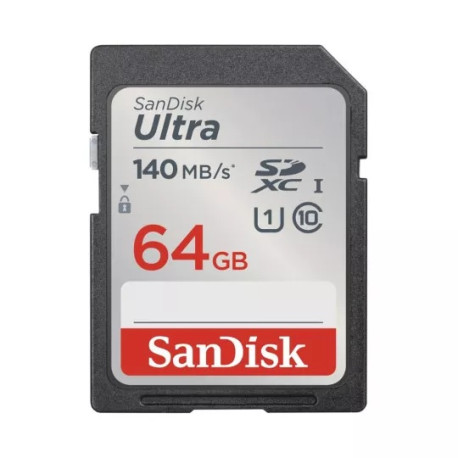 Sandisk SD HC Ultra Classe 10 (140Mo/s) - 64 GB
