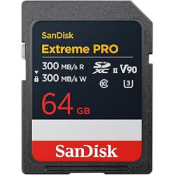 Sandisk Extreme Pro SDXC 64Go UHS-II 300 Mb/s v90