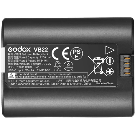 Godox Batterie VB22 pour Flash V1Mid
