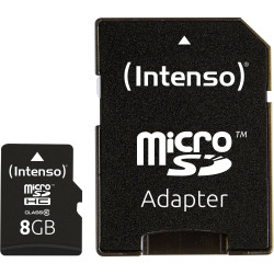 Intenso Micro SDHC 8Gb Class 10 + Adaptateur