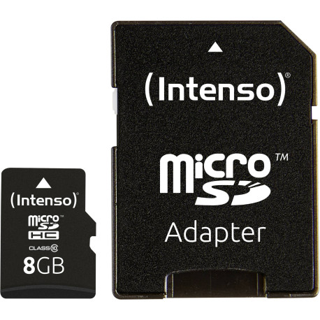 Intenso Micro SDHC 8Gb Class 10 + Adaptateur