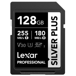 Lexar SD Silver Plus UHS-1 128GB V30 R255/W180MB/s